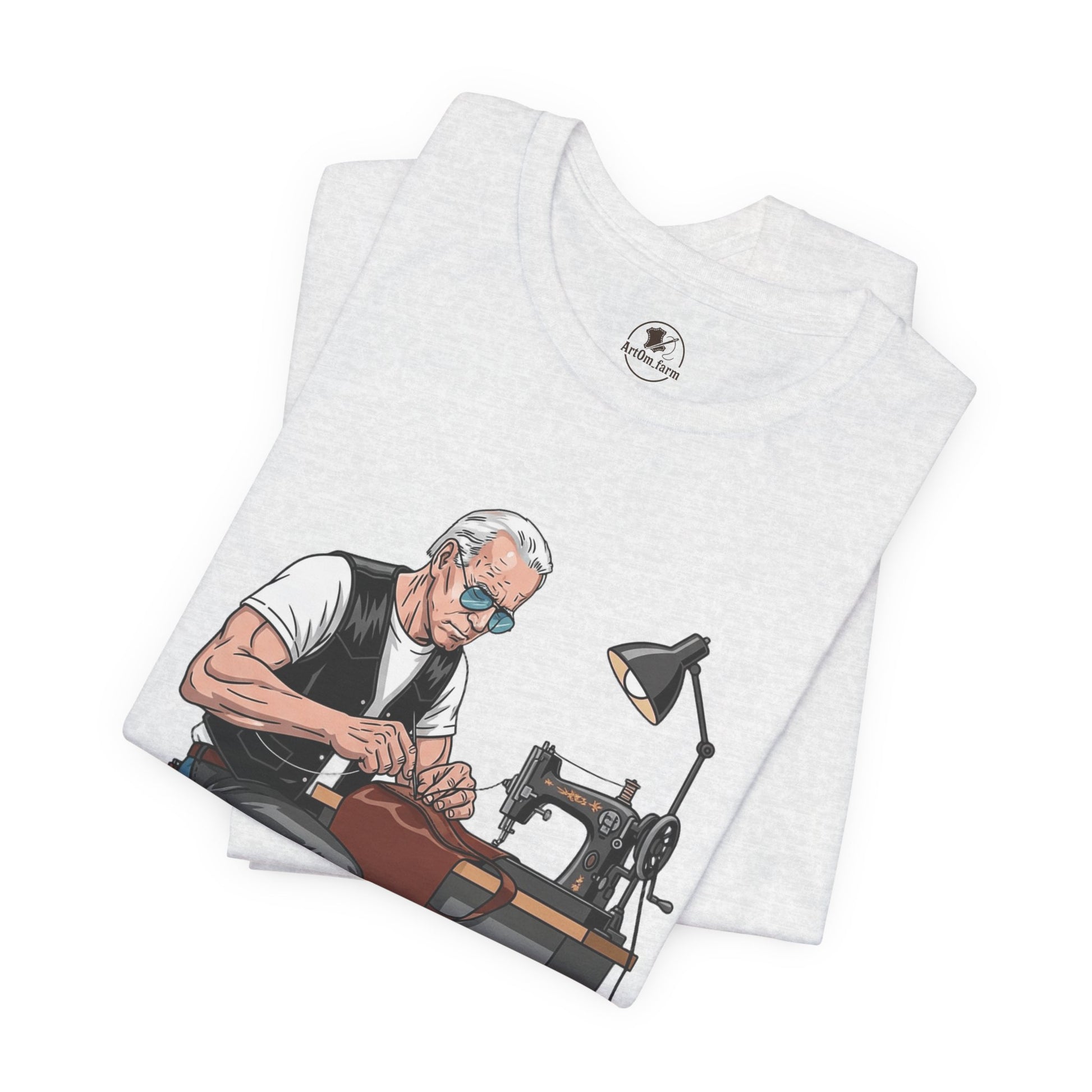 Craftsman Tee for Makers - Perfect Father's Day Gift for Sewing Enthusiasts and Artisan Apparel - ArtOm_farm™ LEATHER 