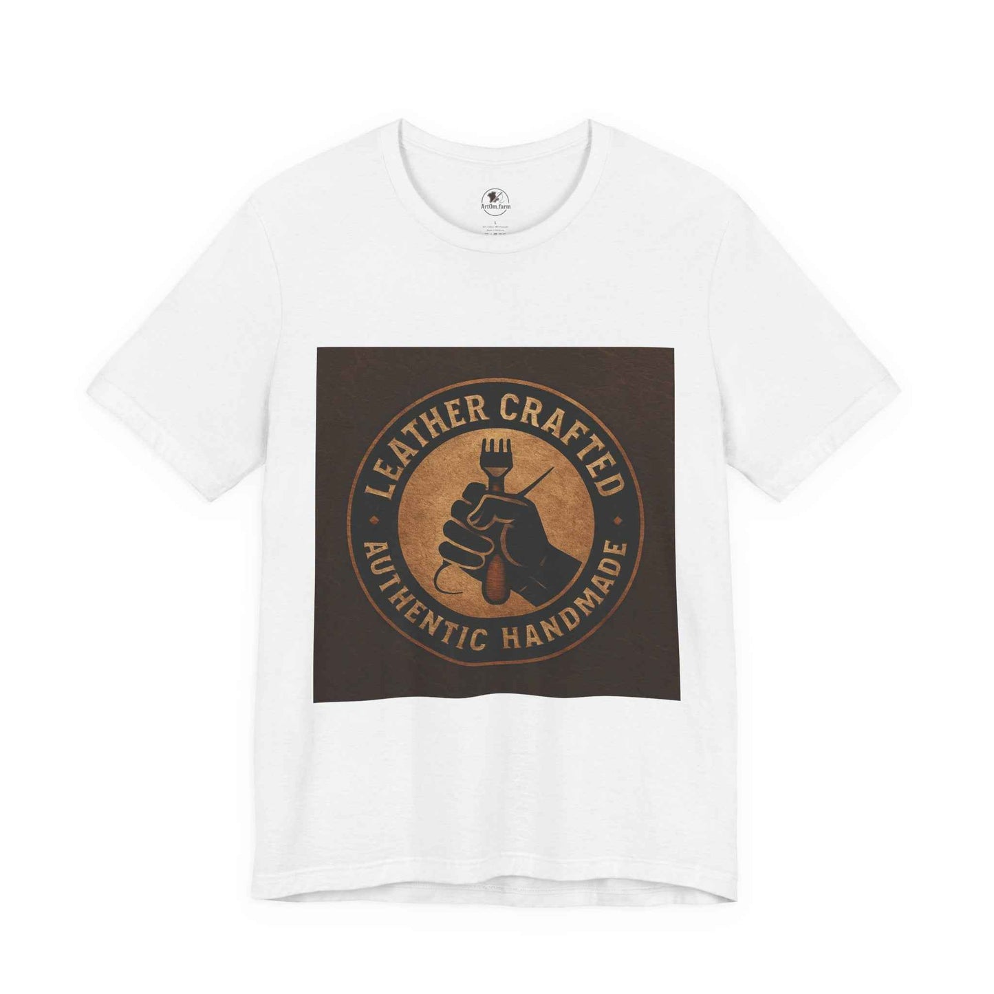 Leather Crafted Unisex Tee - Authentic Handmade Shirt for Casual Wear and Unique Artisan Gift