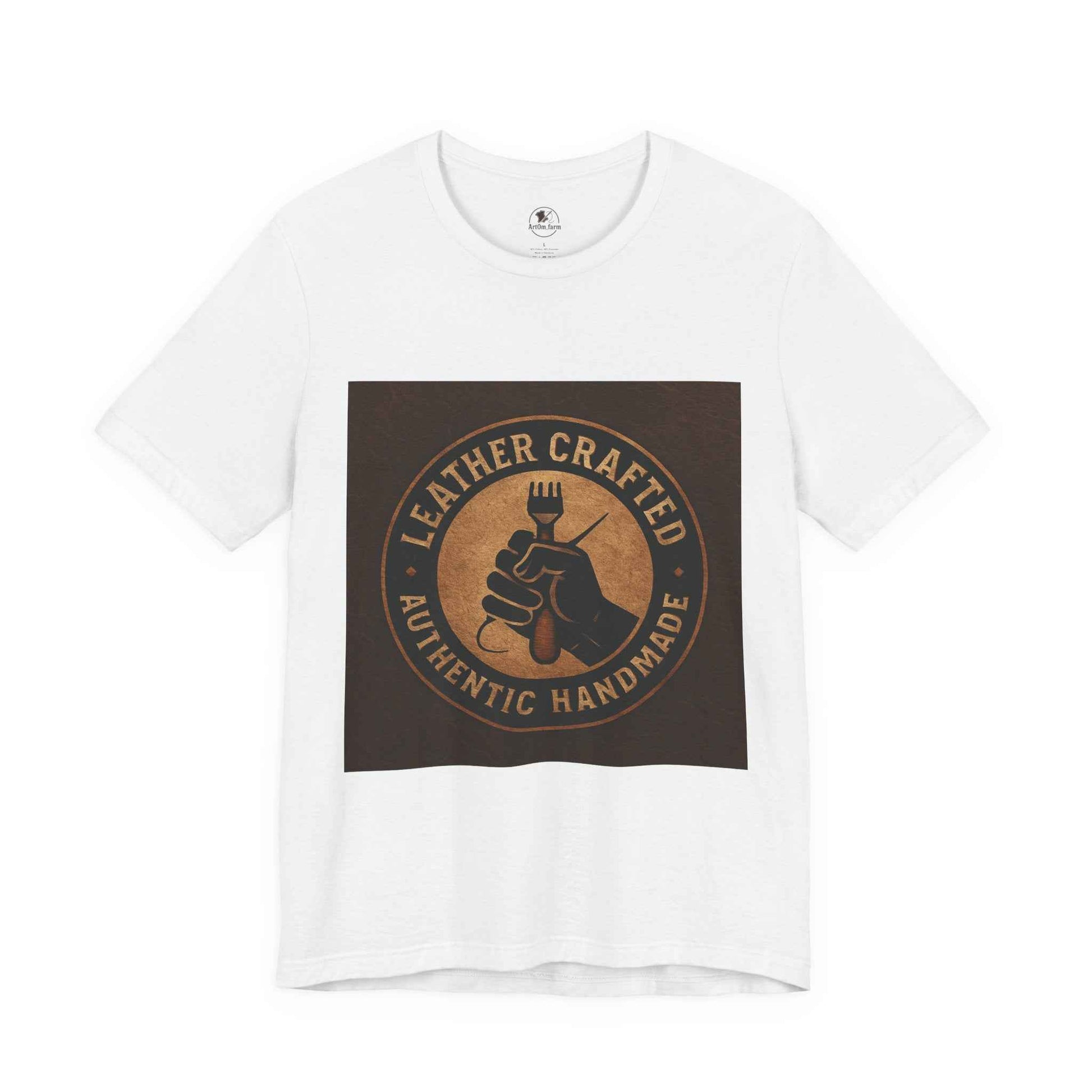 Leather Crafted Unisex Tee - Authentic Handmade Shirt for Casual Wear and Unique Artisan Gift