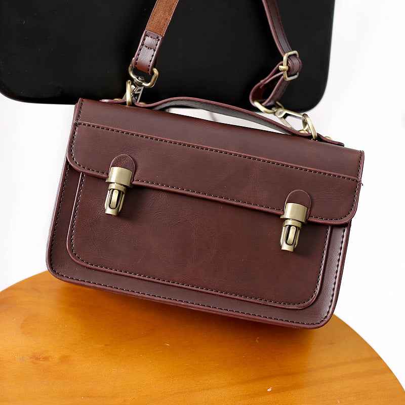 Women's Japanese Style Bag - Chic Crazy Horse Design for Functionality - ArtOm_farm™ LEATHER