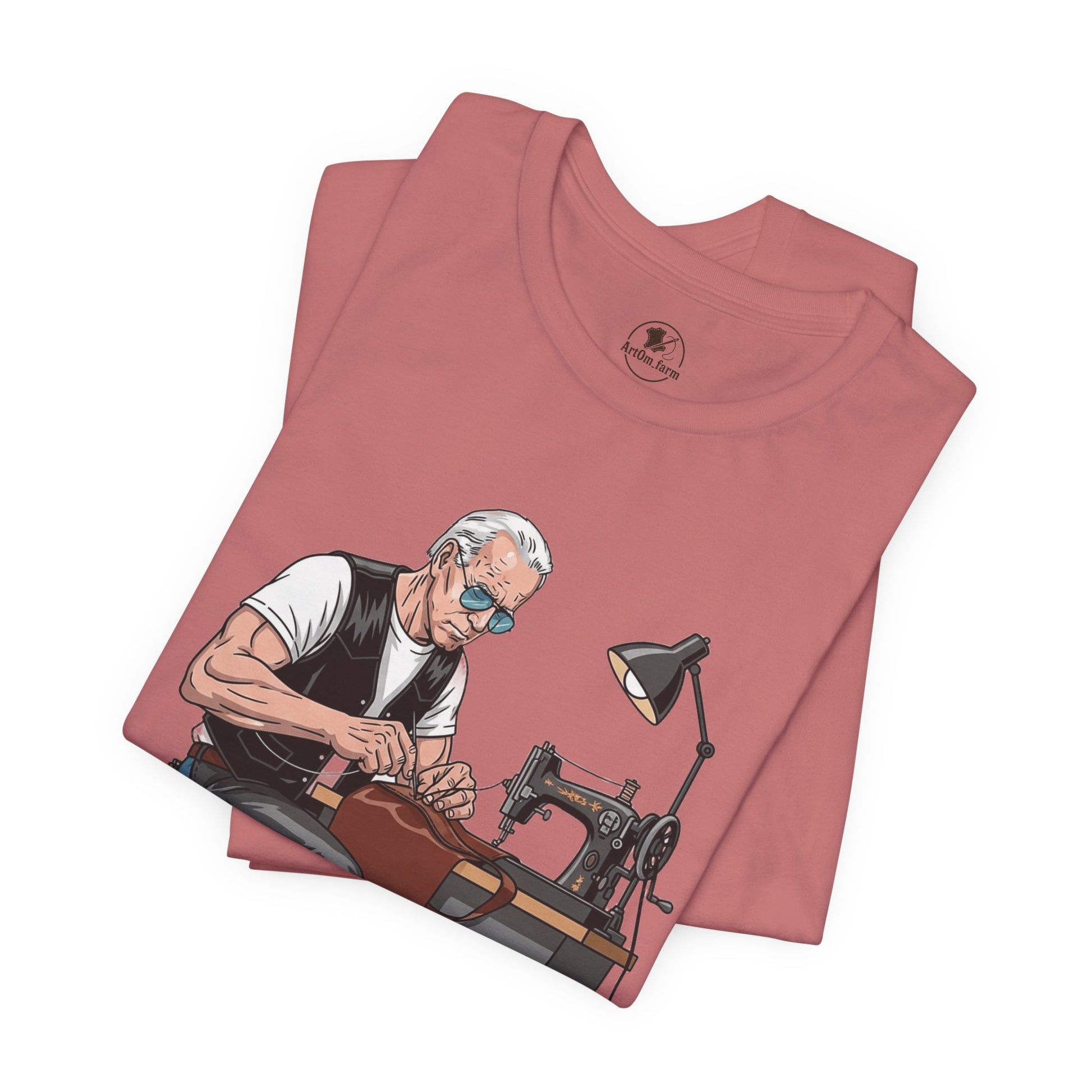 Craftsman Tee for Makers - Perfect Father's Day Gift for Sewing Enthusiasts and Artisan Apparel - ArtOm_farm™ LEATHER 