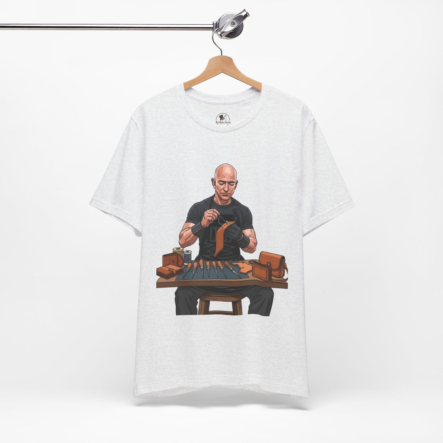 Craftsmanship Inspired Tee for Makers - Perfect Gift for Handmade Enthusiasts and Casual Wear - ArtOm_farm™ LEATHER 