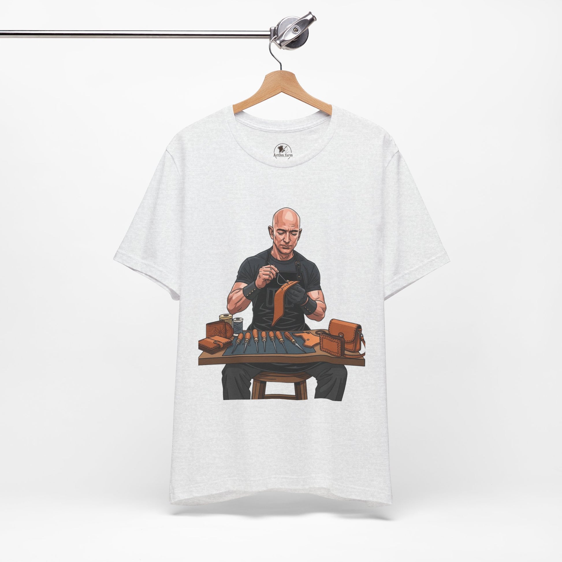 Craftsmanship Inspired Tee for Makers - Perfect Gift for Handmade Enthusiasts and Casual Wear - ArtOm_farm™ LEATHER 
