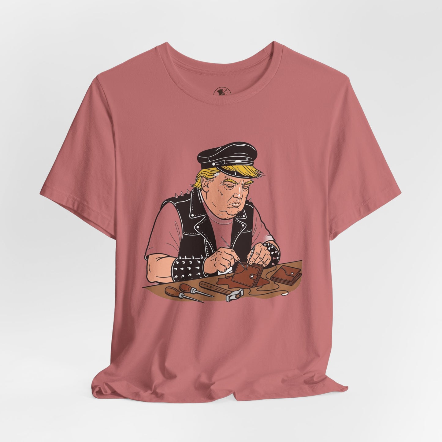 Funny Graphic Tee - Unisex Humorous Shirt for Casual Wear and Unique Gift for Him - ArtOm_farm™ LEATHER 