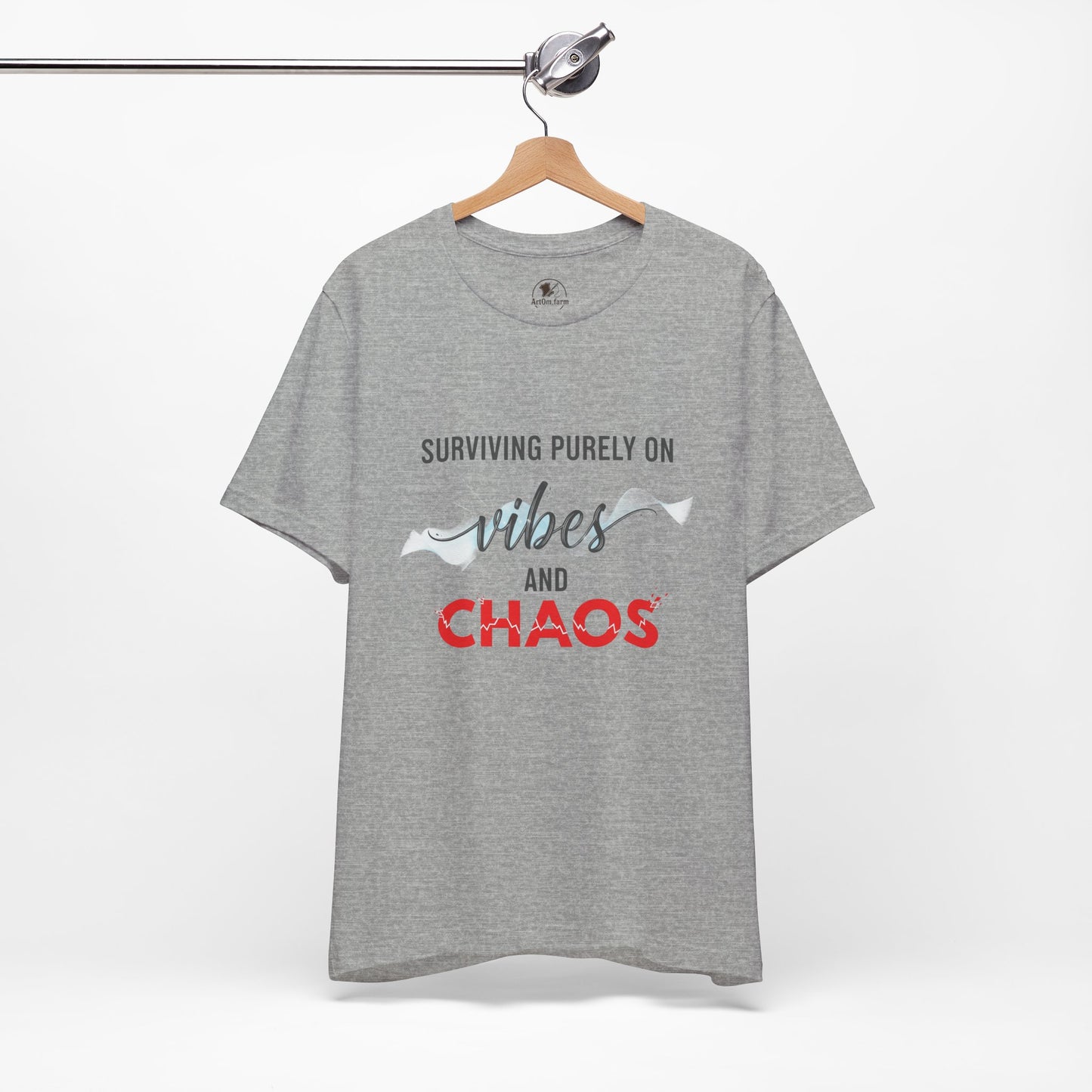 Vibes Chaos Tee - Unisex Jersey Short Sleeve Graphic T-Shirt for Casual Everyday Wear and Summer Essentials - ArtOm_farm™ LEATHER 