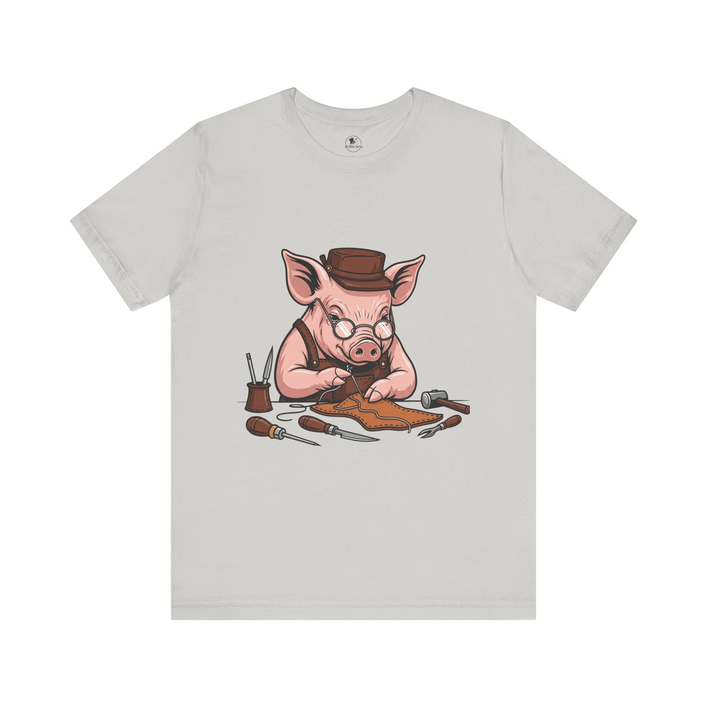 Pig Carver Tee - Funny Pig Shirt for Animal Lovers, Unique Crafting Humor Apparel, Perfect Farm Style Gift - ArtOm_farm™ LEATHER