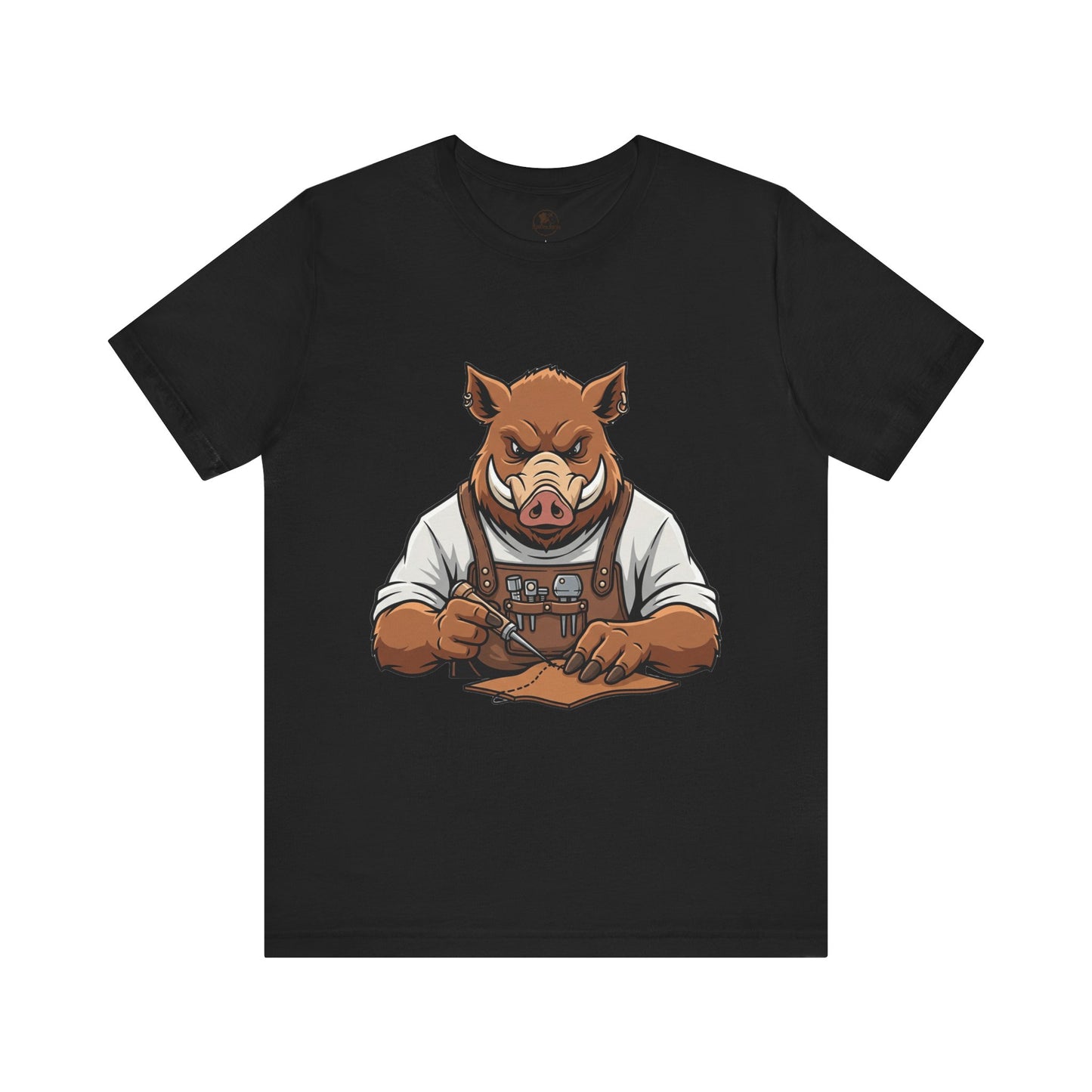 Crafty Pig Graphic Shirt - Fun Unisex Tee for Animal Lovers, Casual Birthday Apparel, and Funny Gift - ArtOm_farm™ LEATHER