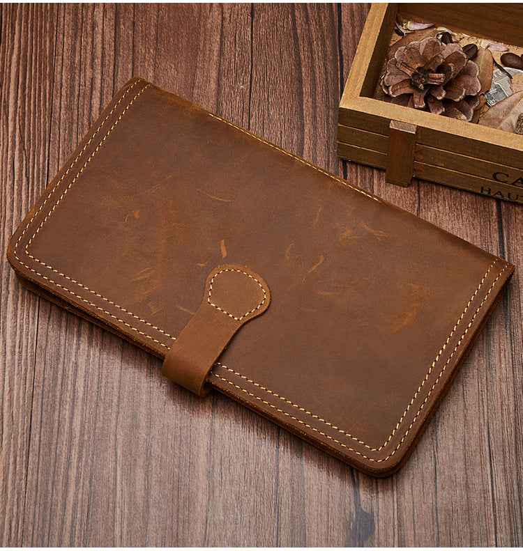 Genuine Leather Crazy Horse Clutch - Stylish Genuine Leather Clutch for Everyday Use - ArtOm_farm™ LEATHER