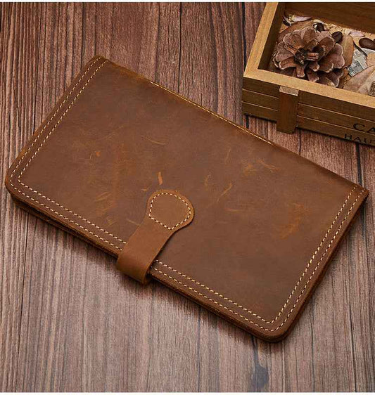Genuine Leather Crazy Horse Clutch - Stylish Genuine Leather Clutch for Everyday Use - ArtOm_farm™ LEATHER