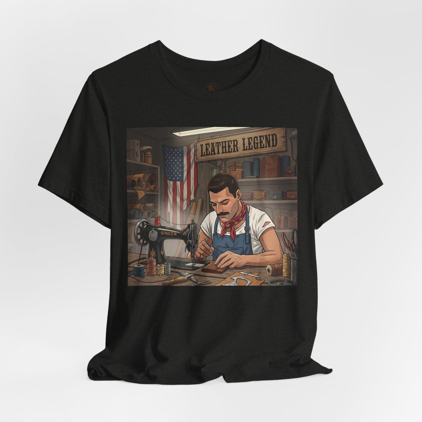 Leather Legend Graphic Tee - Artisan Vintage Style Shirt, Perfect Gift for Craftsmen and Father's Day - ArtOm_farm™ LEATHER 