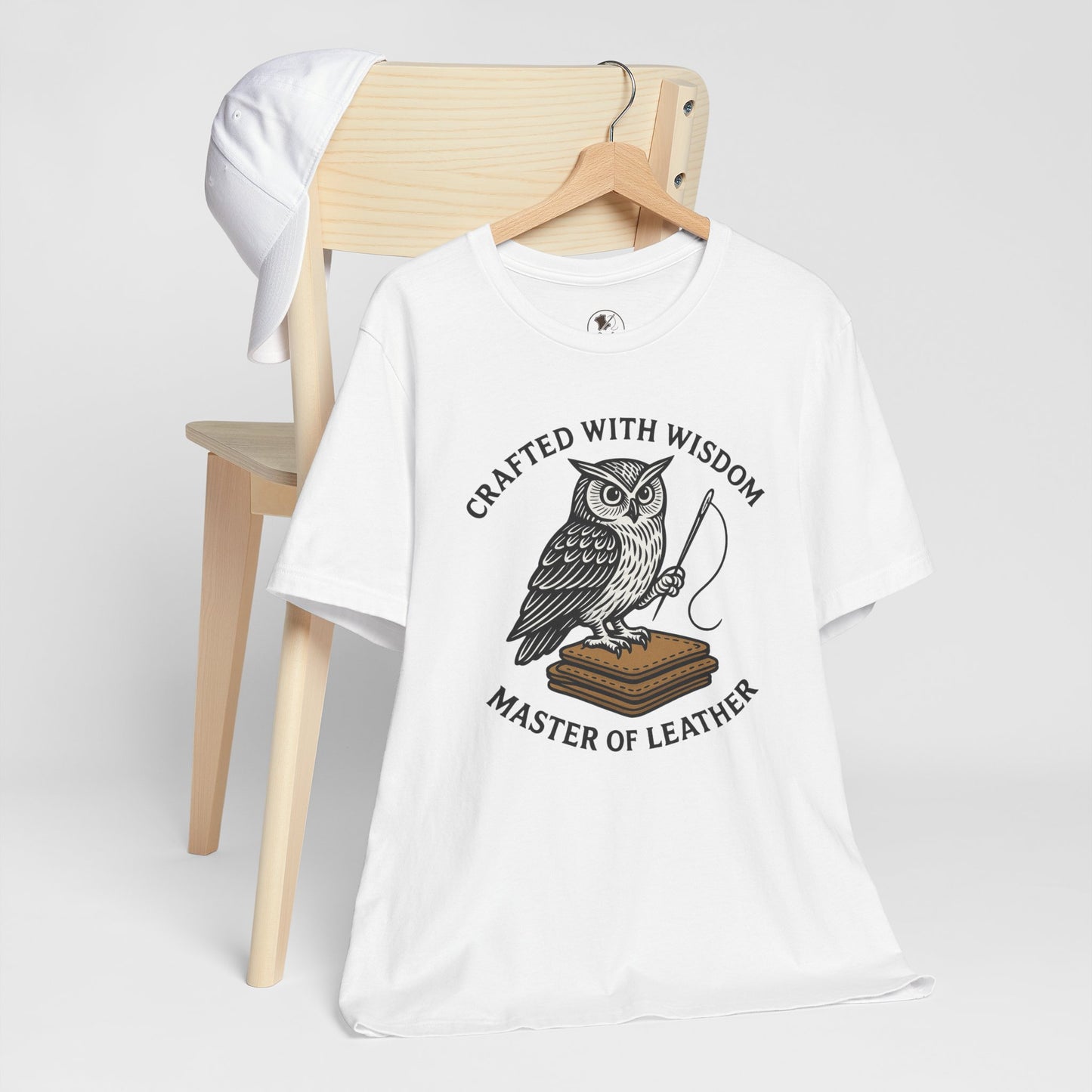 Wise Owl Unisex Tee - Unique Animal Design, Eco-Friendly Apparel for Crafters and Style Enthusiasts - ArtOm_farm™ LEATHER