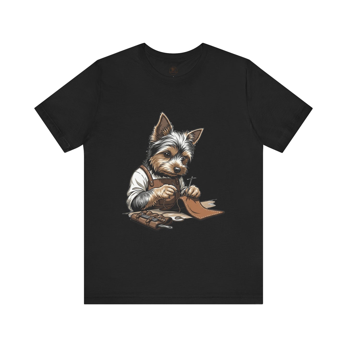 Crafty Canine T-Shirt, Funny Dog Lover Gift, Cute Animal Tee for Pet Owners, Casual Wear for Artisan Friends - ArtOm_farm™ LEATHER