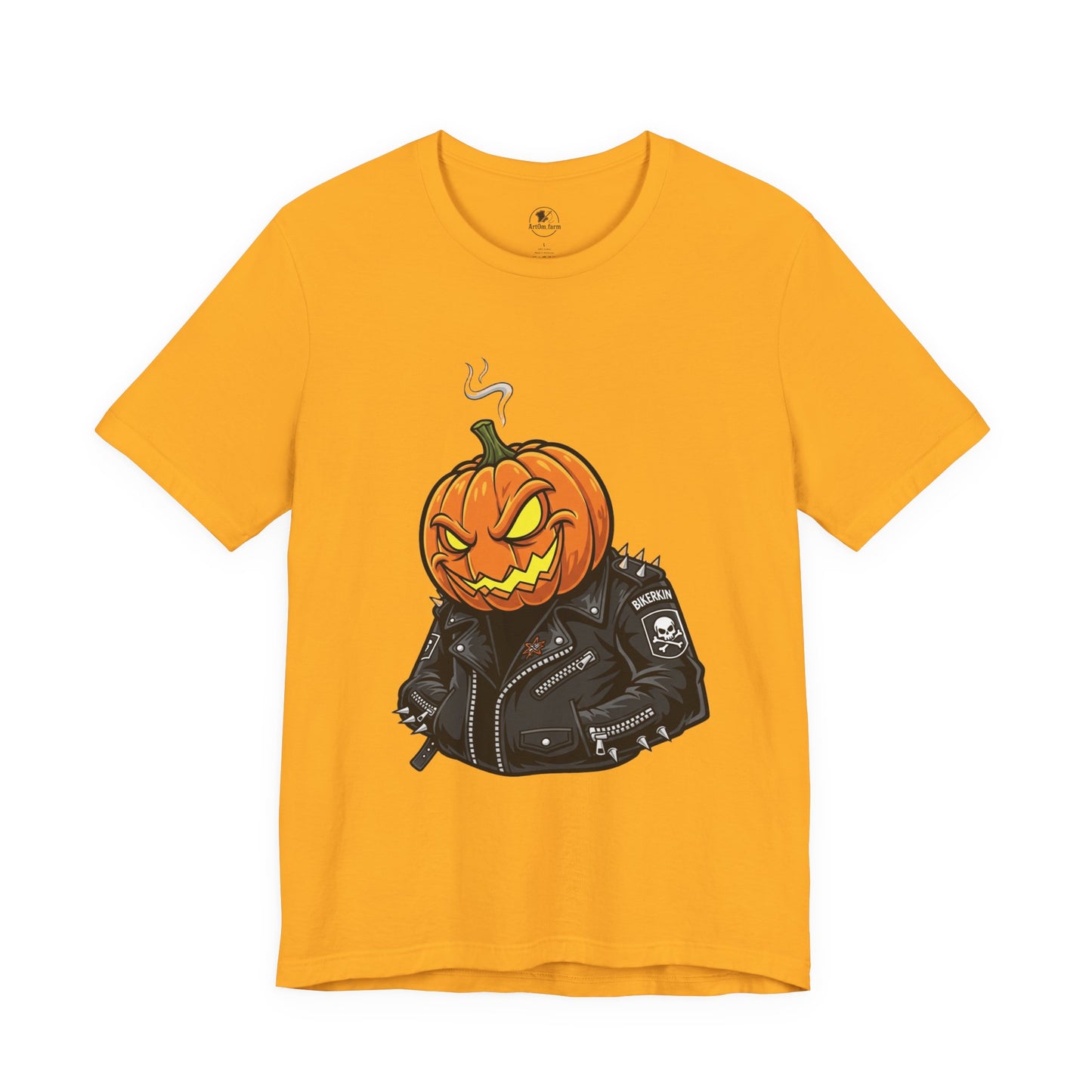 Pumpkin Punk T-Shirt - Edgy Halloween Graphic Tee for Unisex Style at Autumn Parties