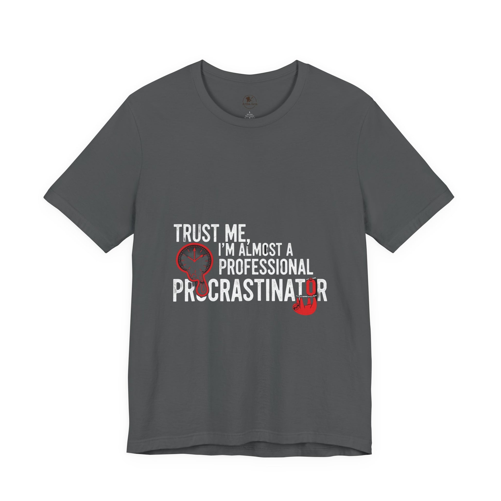 Funny Procrastinator T-Shirt | Humorous Gift for Students | Casual Unisex Graphic Tee - ArtOm_farm™ LEATHER 