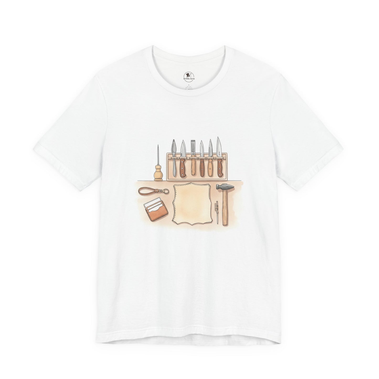 Craftsman Tools Shirt - Short Sleeve Tee for DIY Enthusiasts, Artisan Gift, Workshop Apparel, Perfect Father's Day Gift - ArtOm_farm™ LEATHER