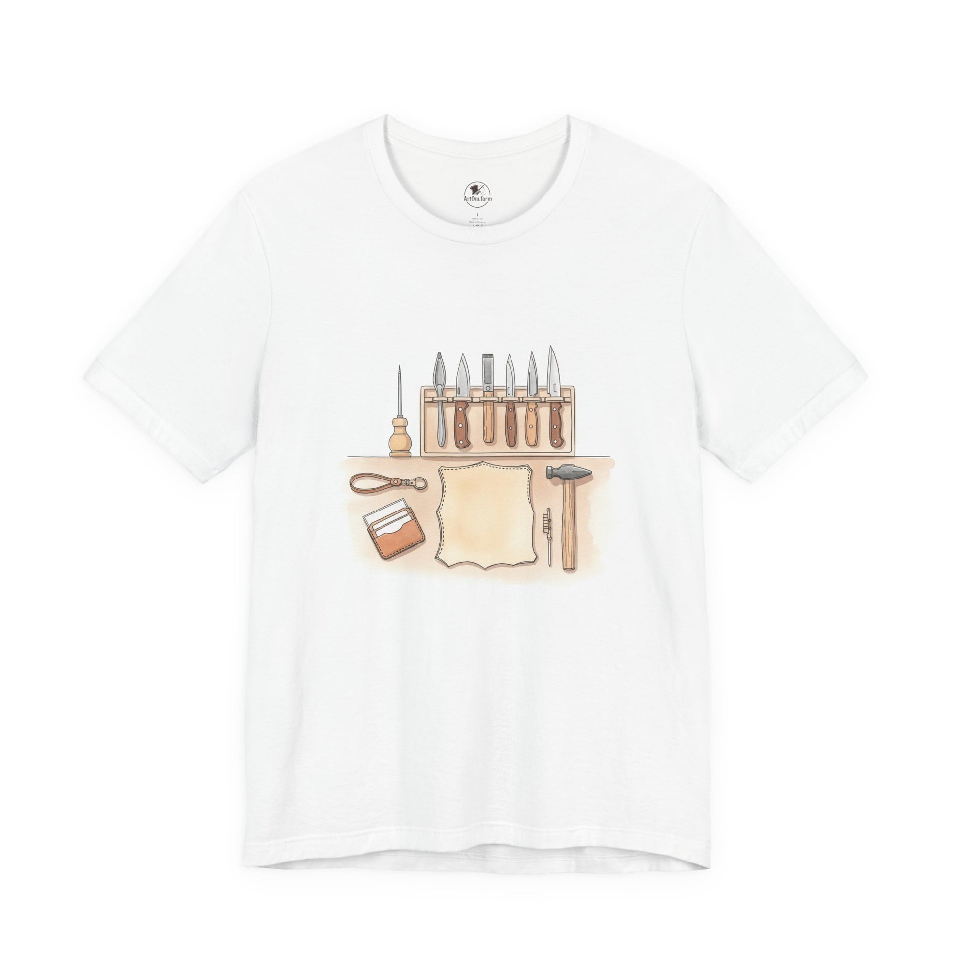 Craftsman Tools Shirt - Short Sleeve Tee for DIY Enthusiasts, Artisan Gift, Workshop Apparel, Perfect Father's Day Gift - ArtOm_farm™ LEATHER