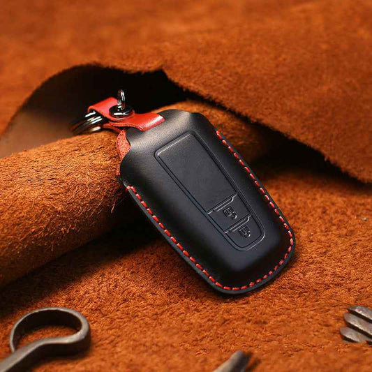 Leather Car Key Case - Crazy Horse Genuine Leather Key Holder Cover for Car Remote