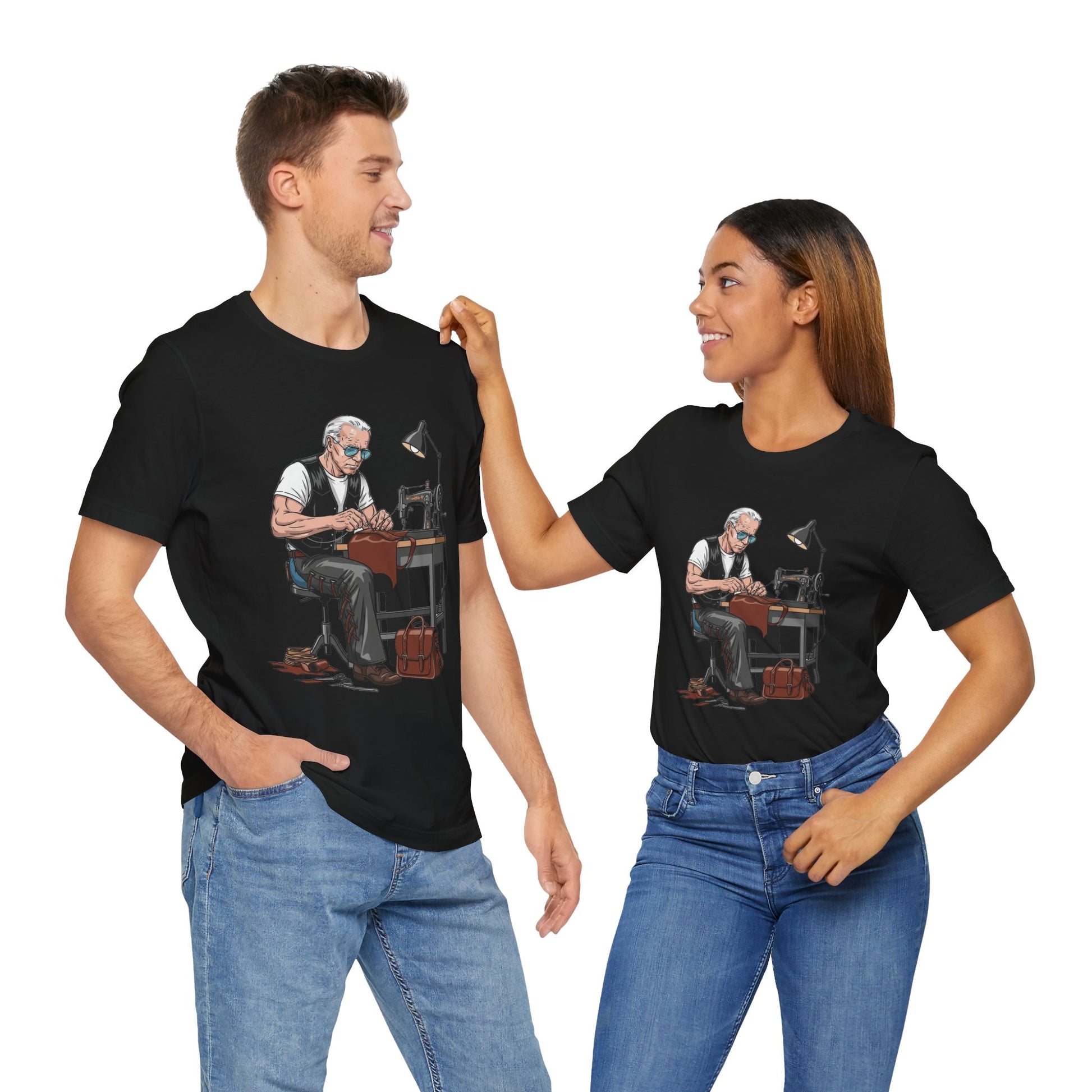 Craftsman Tee for Makers - Perfect Father's Day Gift for Sewing Enthusiasts and Artisan Apparel - ArtOm_farm™ LEATHER 