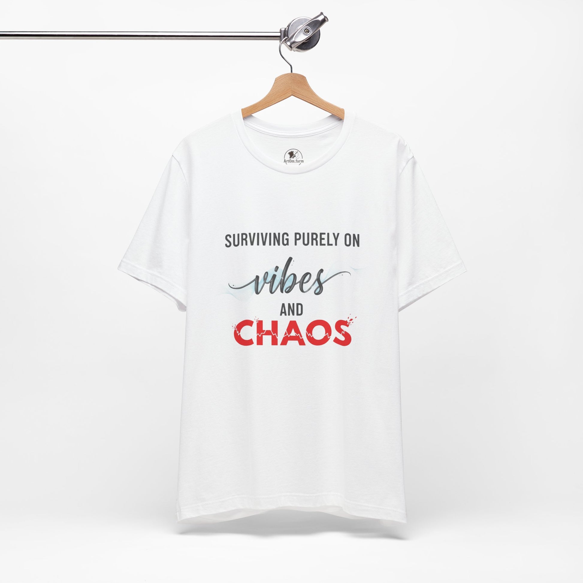 Vibes Chaos Tee - Unisex Jersey Short Sleeve Graphic T-Shirt for Casual Everyday Wear and Summer Essentials - ArtOm_farm™ LEATHER