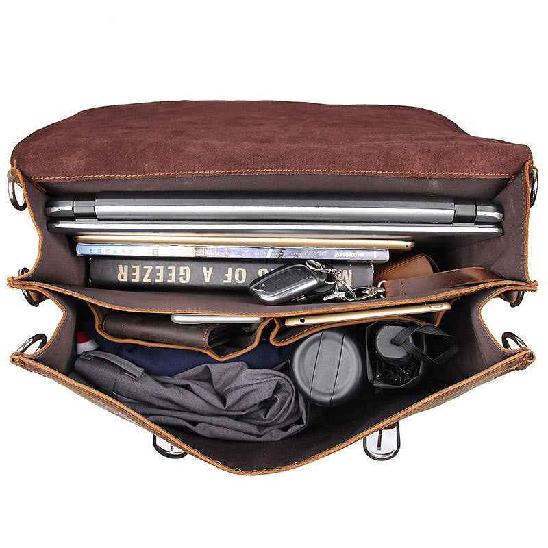 Crazy Horse Leather Tote Bag - Durable and Stylish Everyday Companion - ArtOm_farm™ LEATHER