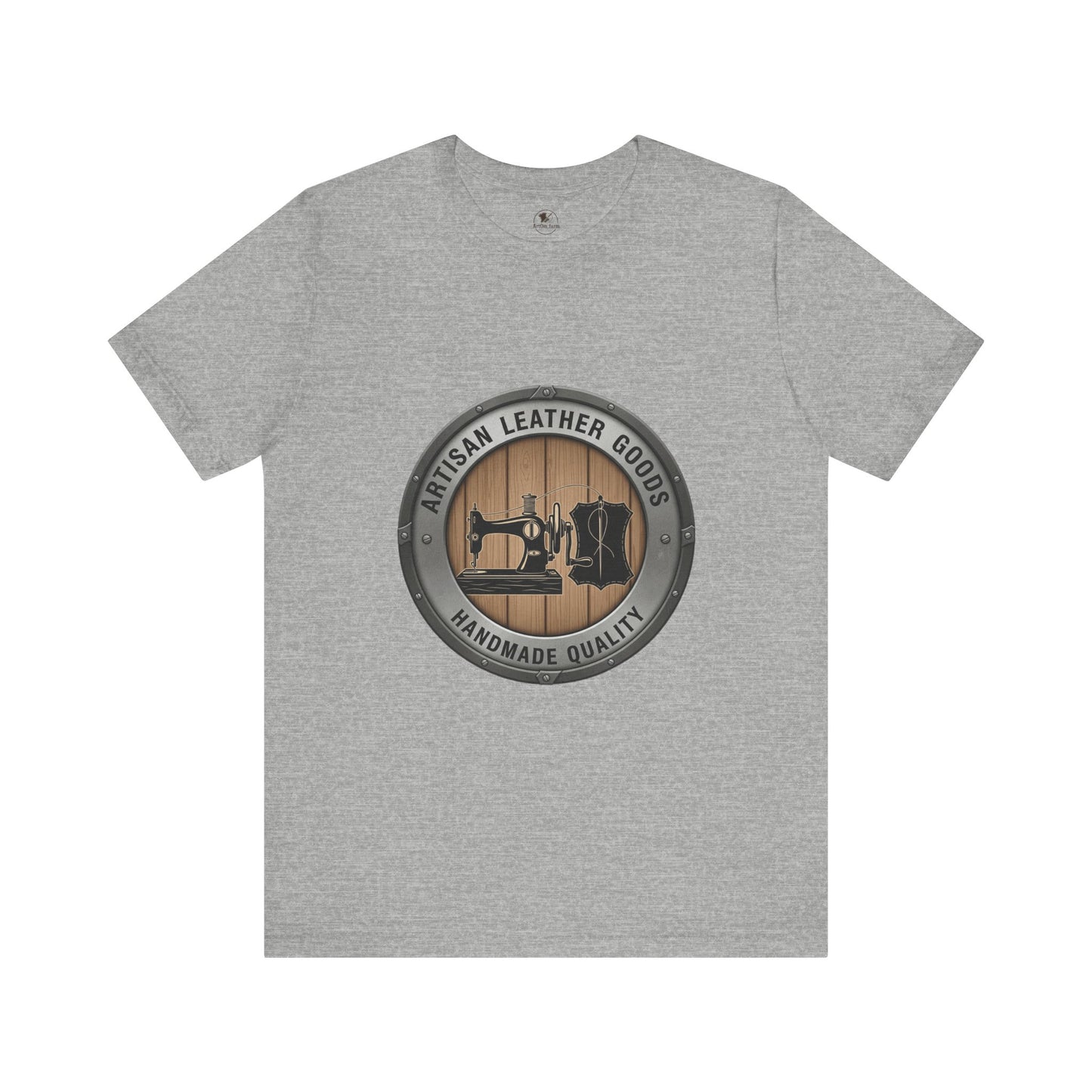 Artisan Leather Goods T-Shirt for Casual Wear, Handmade Quality Tee - Perfect Gift for Crafters and Father's Day - ArtOm_farm™ LEATHER