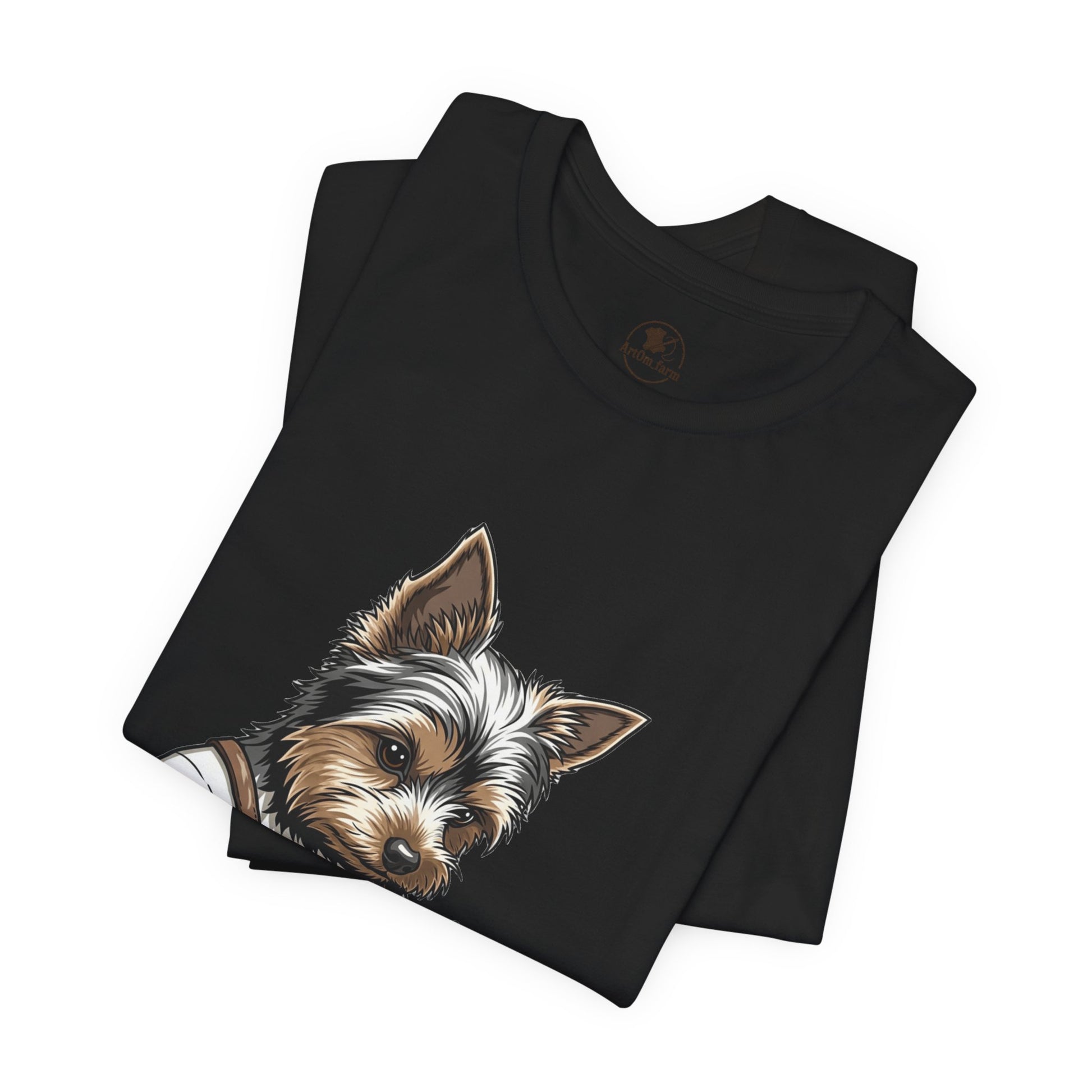 Crafty Canine T-Shirt, Funny Dog Lover Gift, Cute Animal Tee for Pet Owners, Casual Wear for Artisan Friends - ArtOm_farm™ LEATHER 