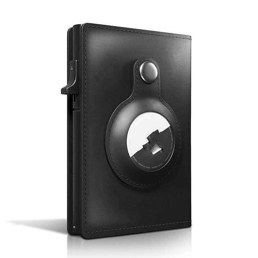 Leather Card Holder Case – Protective Aluminum Alloy Crazy Horse Design