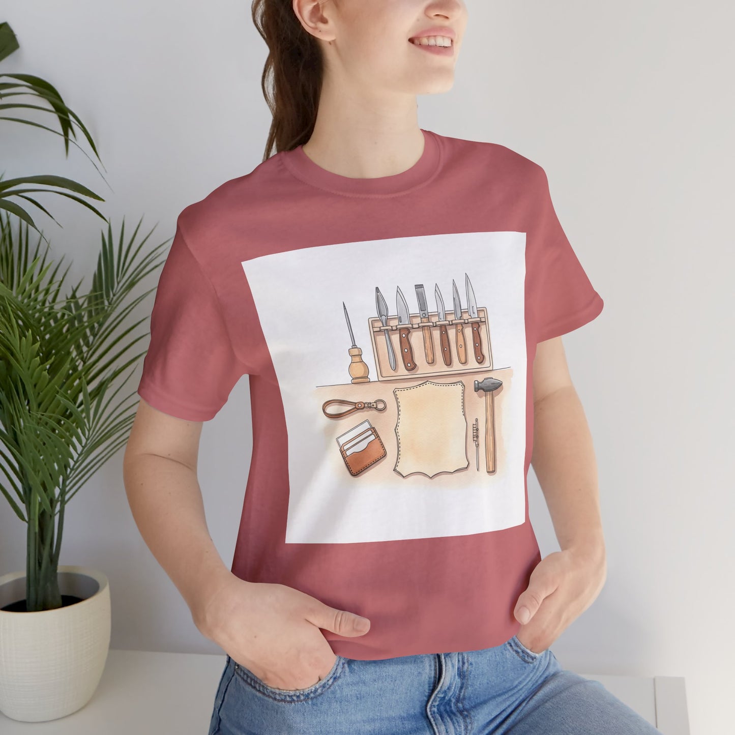 Craftsman Tools Shirt - Short Sleeve Tee for DIY Enthusiasts, Artisan Gift, Workshop Apparel, Perfect Father's Day Gift - ArtOm_farm™ LEATHER