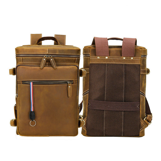 New Retro Leather Men's Computer Bag - Large Capacity 16 Inch for Laptops - ArtOm_farm™ LEATHER 