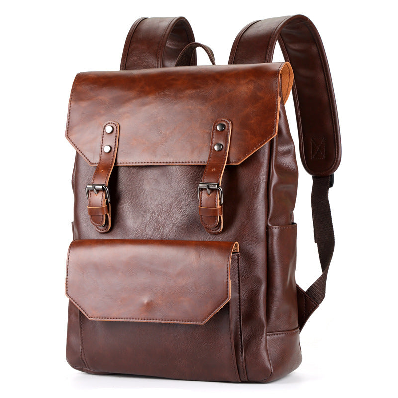 Crazy Horse Leather Backpack - Large Capacity for Men and Women - ArtOm_farm™ LEATHER 