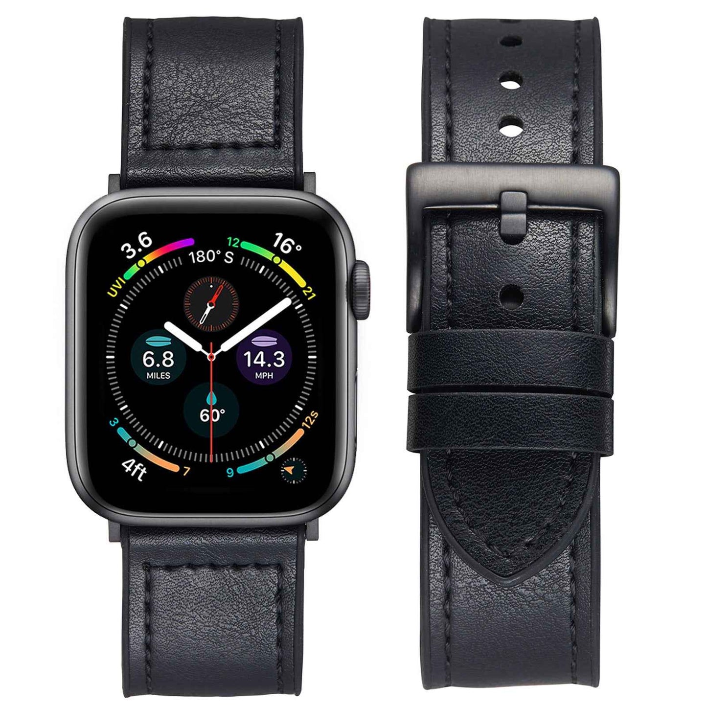 Silicone Leather Watch Strap - Crazy Horse Retro Thin Design Patch