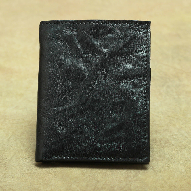 Simple Retro Vintage Leather Wallet for Timeless Style - ArtOm_farm™ LEATHER 