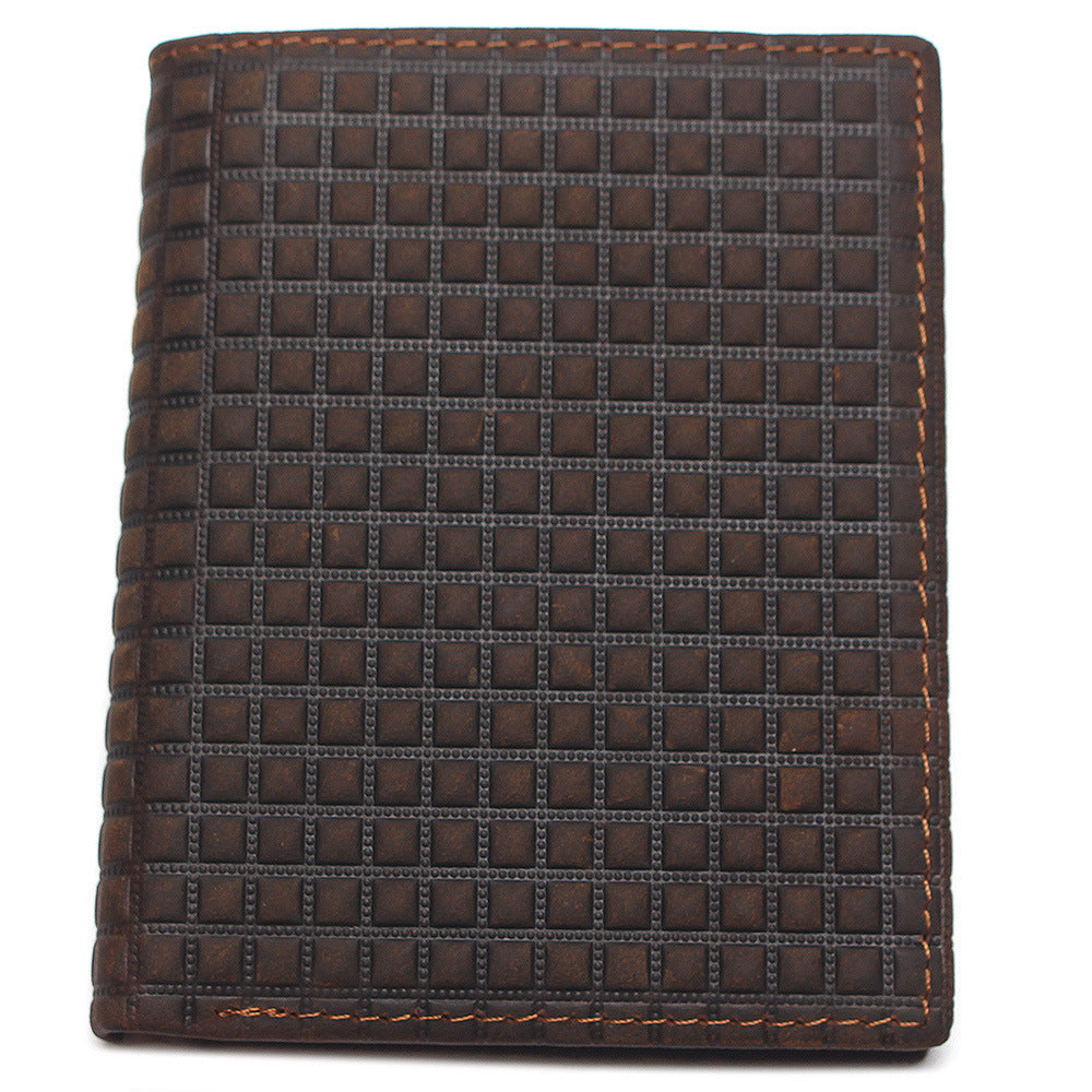 Men's Leather Long Wallet - Retro Crazy Horse Genuine Leather Design - ArtOm_farm™ LEATHER 