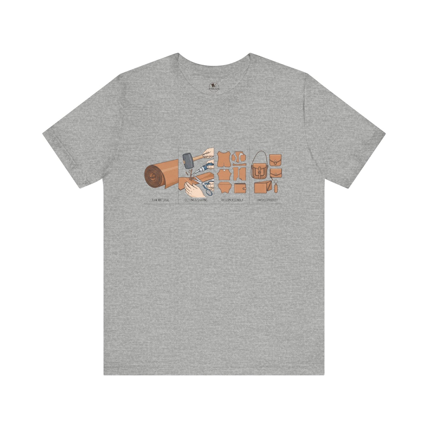 Crafting Adventure Unisex T-Shirt | Maker Gift, DIY Enthusiast Tee, Unique Artsy Clothing, Creative Hobby Attire, Gift for Crafters - ArtOm_farm™ LEATHER