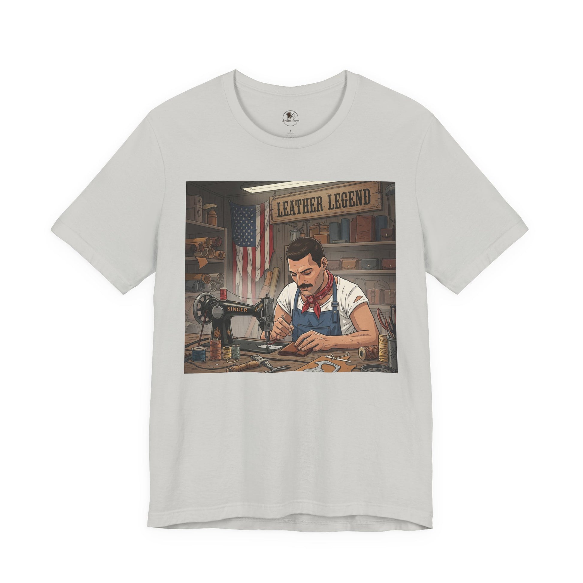 Leather Legend Graphic Tee - Artisan Vintage Style Shirt, Perfect Gift for Craftsmen and Father's Day - ArtOm_farm™ LEATHER 