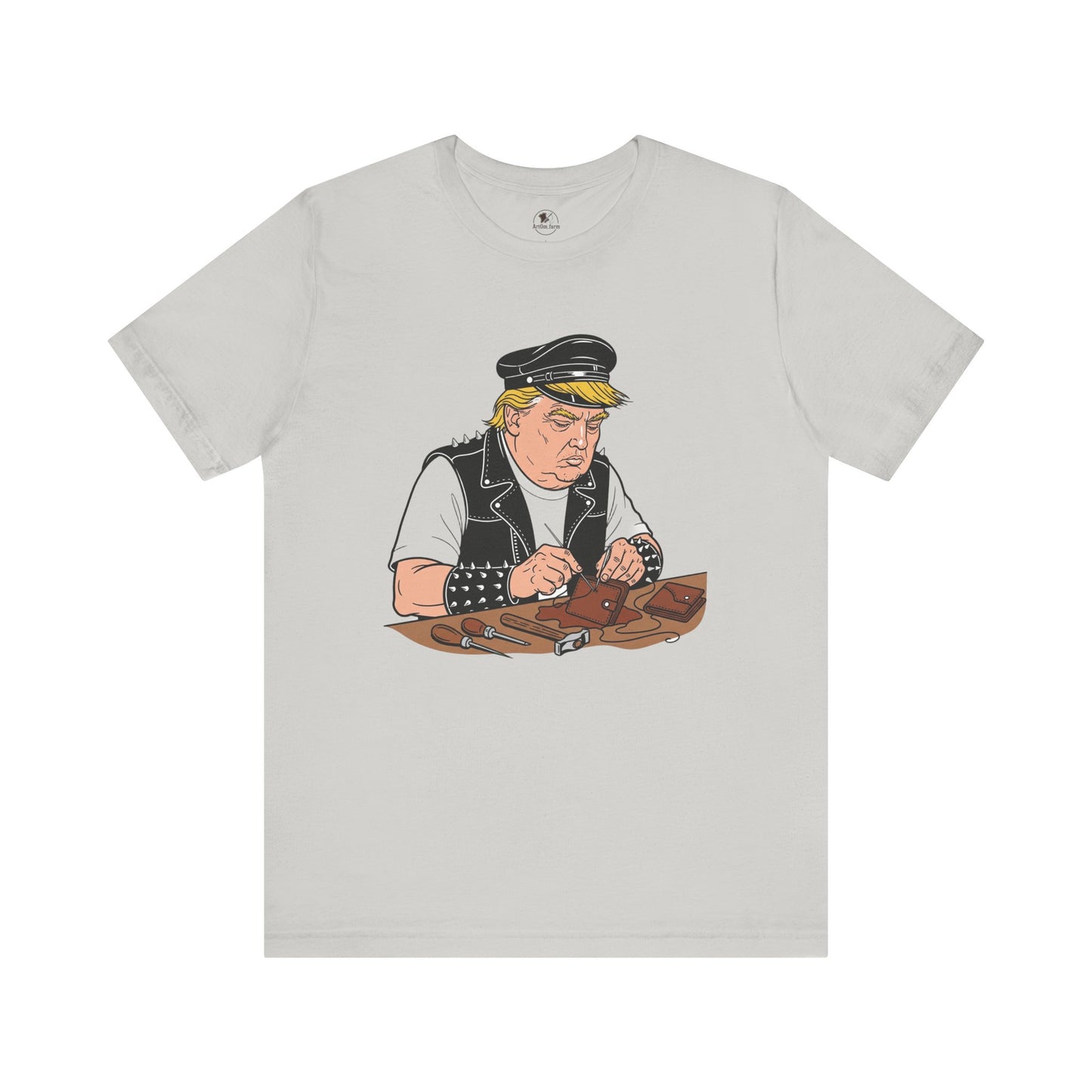 Funny Graphic Tee - Unisex Humorous Shirt for Casual Wear and Unique Gift for Him - ArtOm_farm™ LEATHER