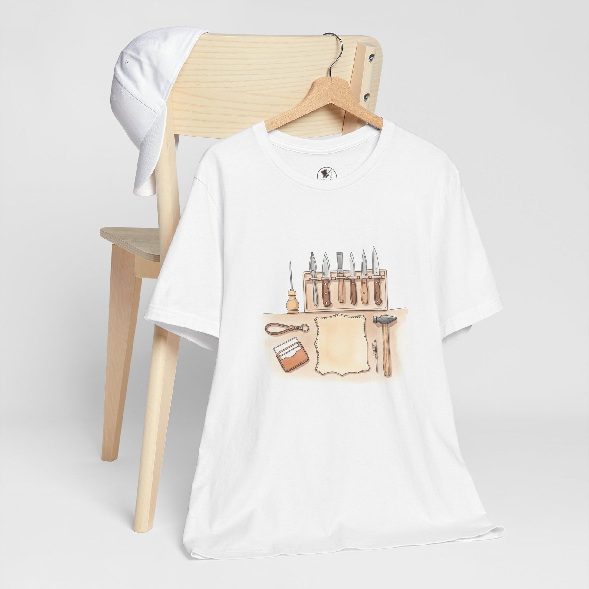 Craftsman Tools Shirt - Short Sleeve Tee for DIY Enthusiasts, Artisan Gift, Workshop Apparel, Perfect Father's Day Gift - ArtOm_farm™ LEATHER