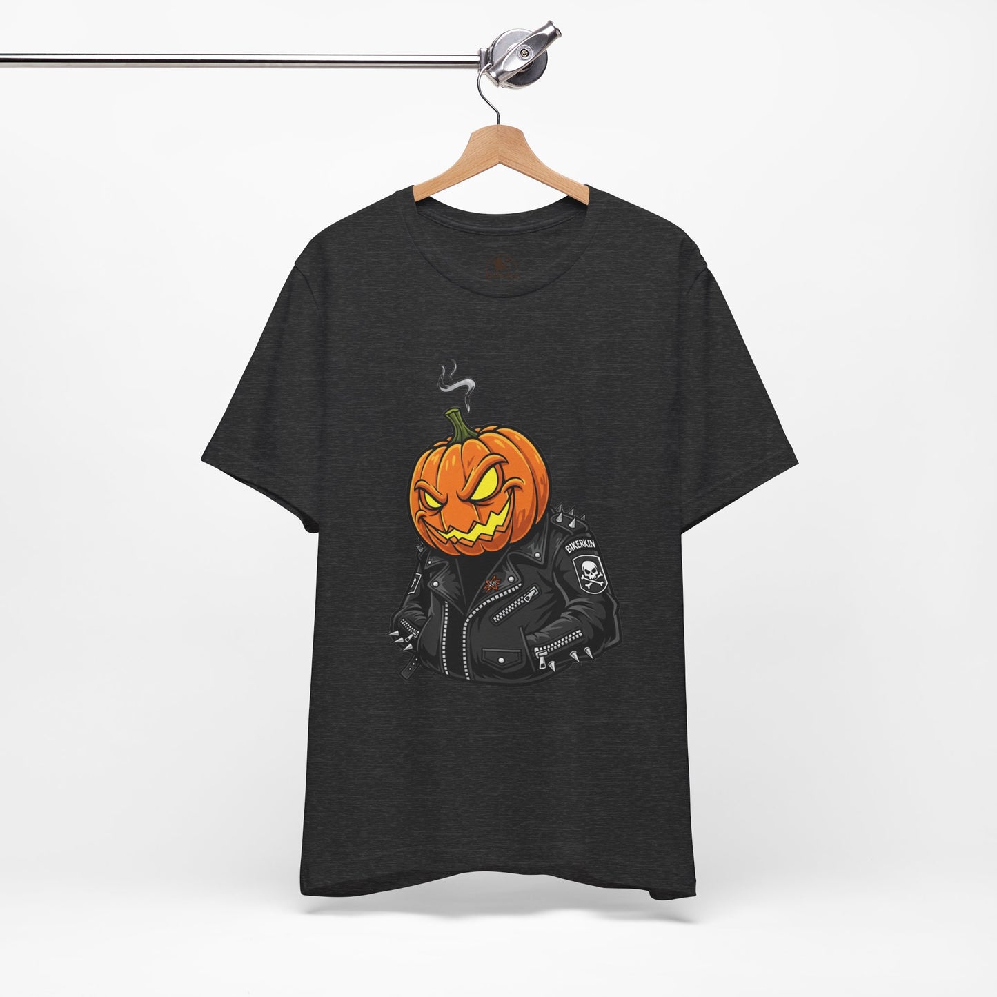 Pumpkin Punk T-Shirt - Edgy Halloween Graphic Tee for Unisex Style at Autumn Parties