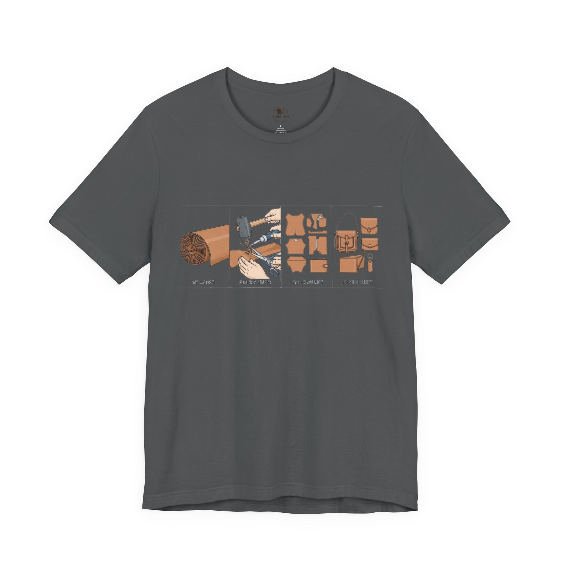 Crafting Adventure Unisex T-Shirt | Maker Gift, DIY Enthusiast Tee, Unique Artsy Clothing, Creative Hobby Attire, Gift for Crafters - ArtOm_farm™ LEATHER