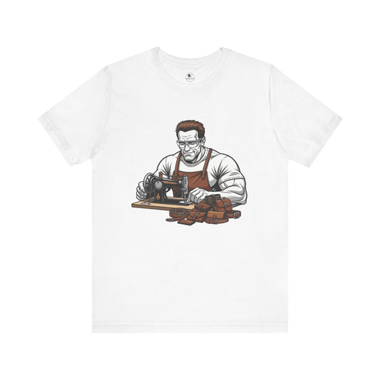 Crafty Masculine Tee - Unique Humor Shirt for Father's Day, Unisex Graphic Tee, Artisan Style Apparel - ArtOm_farm™ LEATHER