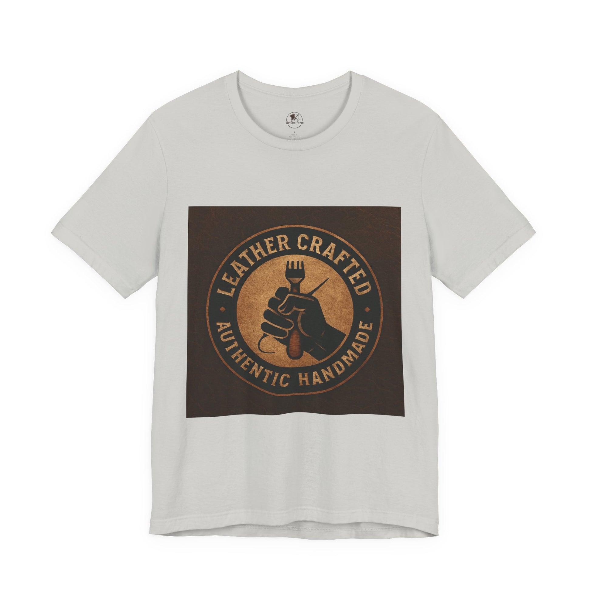 Leather Crafted Unisex Tee - Authentic Handmade Shirt for Casual Wear and Unique Artisan Gift - ArtOm_farm™ LEATHER
