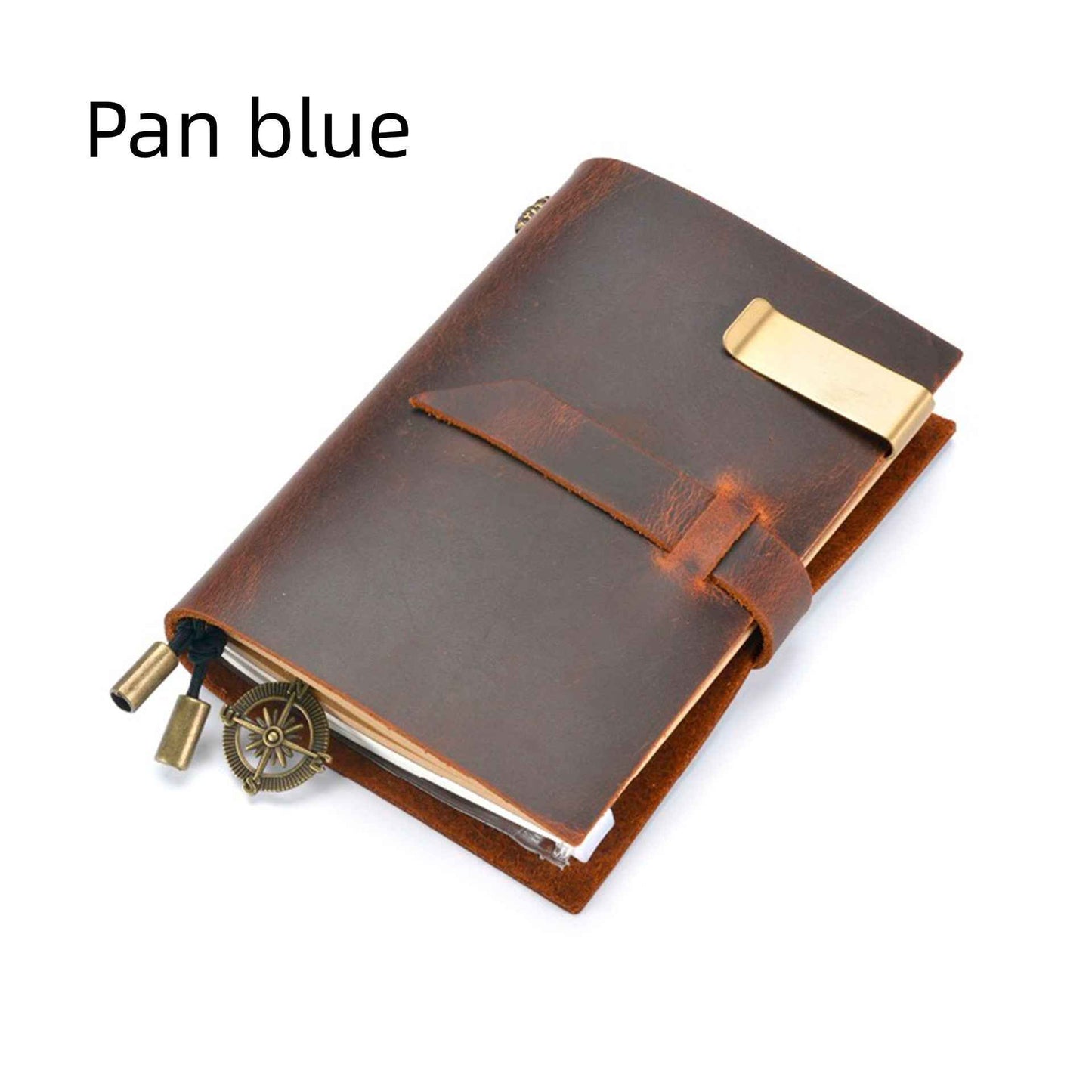 Vintage Leather Diary - Genuine Crazy Horse Leather Journal in Vintage Style - ArtOm_farm™ LEATHER