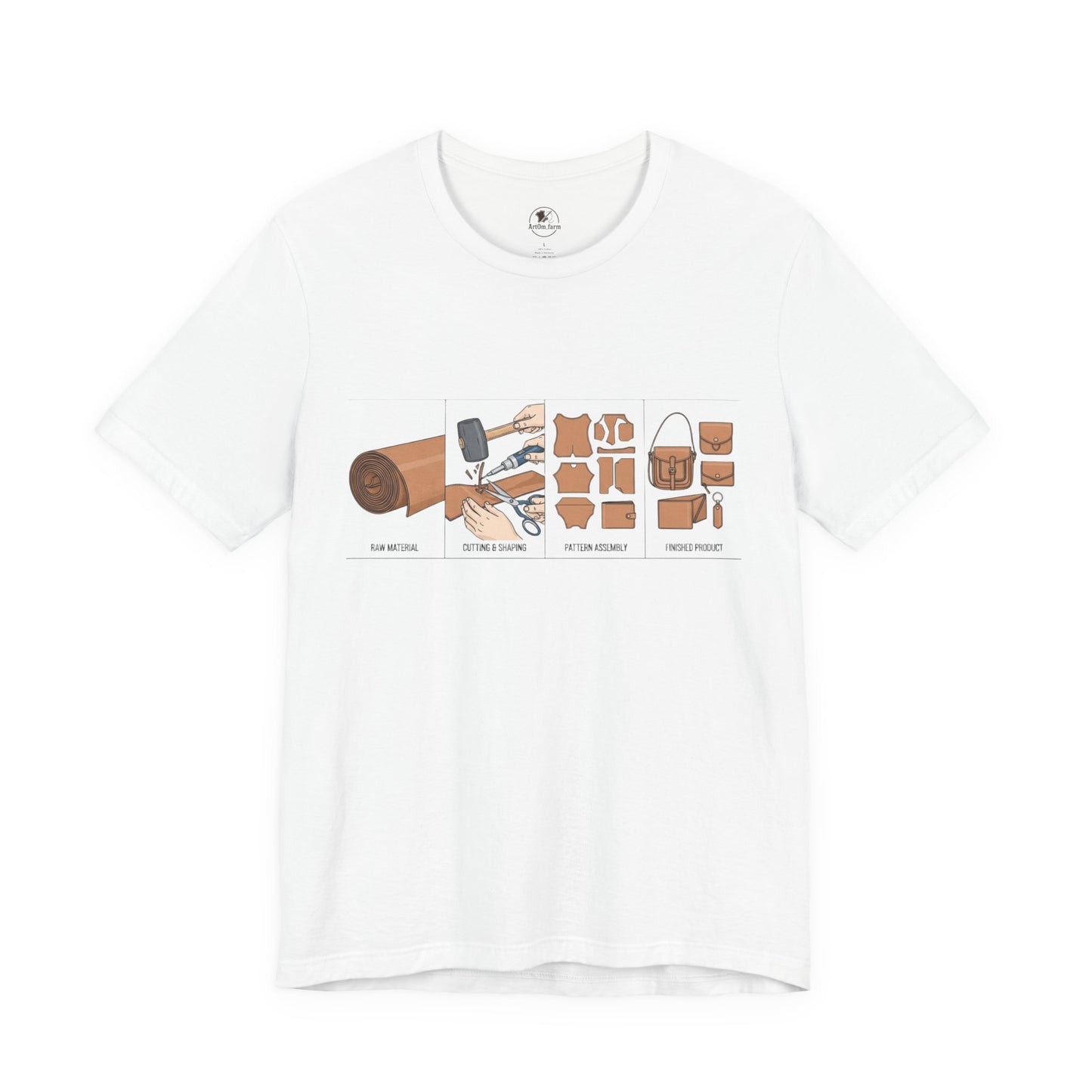 Crafting Adventure Unisex T-Shirt | Maker Gift, DIY Enthusiast Tee, Unique Artsy Clothing, Creative Hobby Attire, Gift for Crafters - ArtOm_farm™ LEATHER