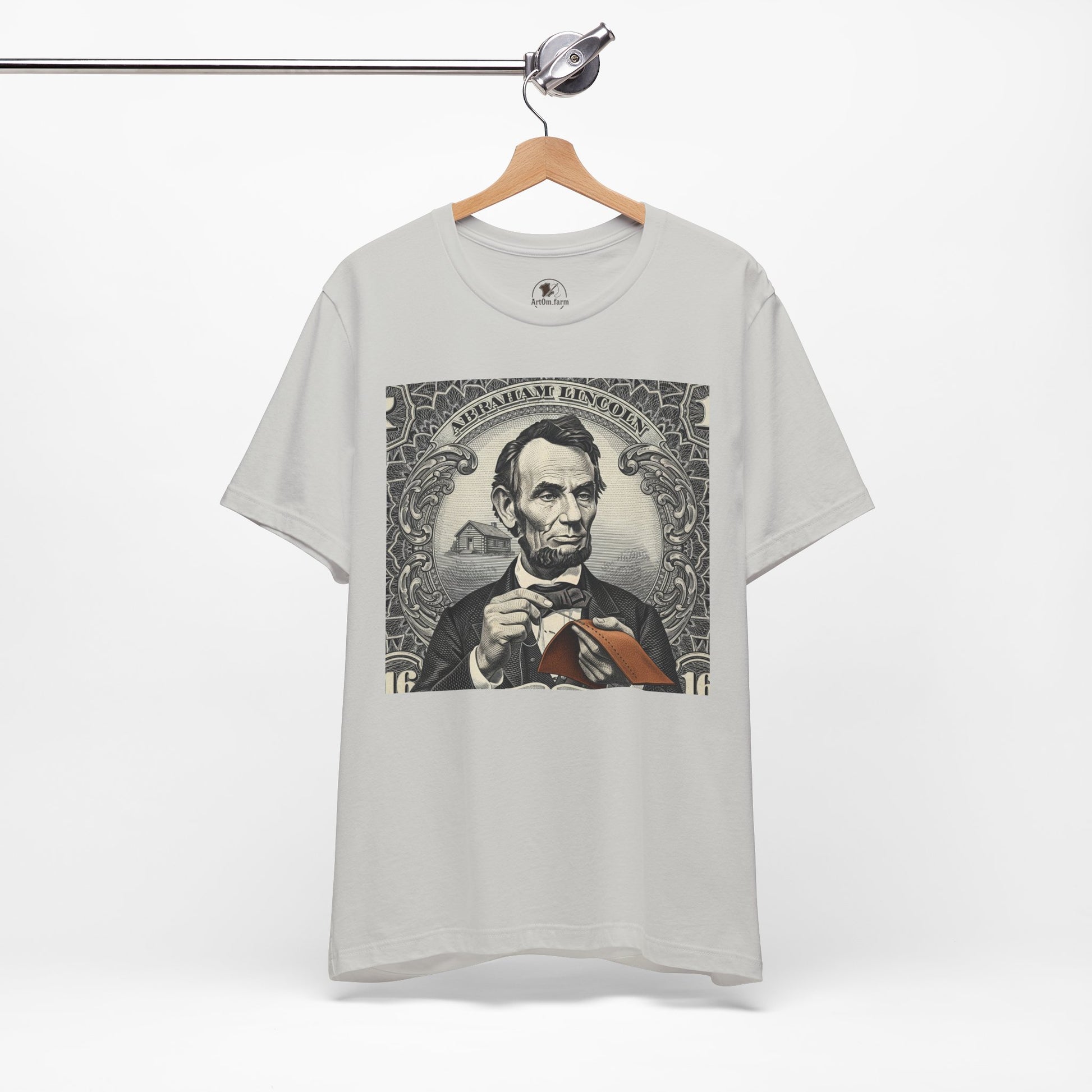 Abraham Lincoln T-Shirt - Vintage Graphic Unisex Tee for History Lovers, Educational Casual Wear, Patriotic Gift - ArtOm_farm™ LEATHER 