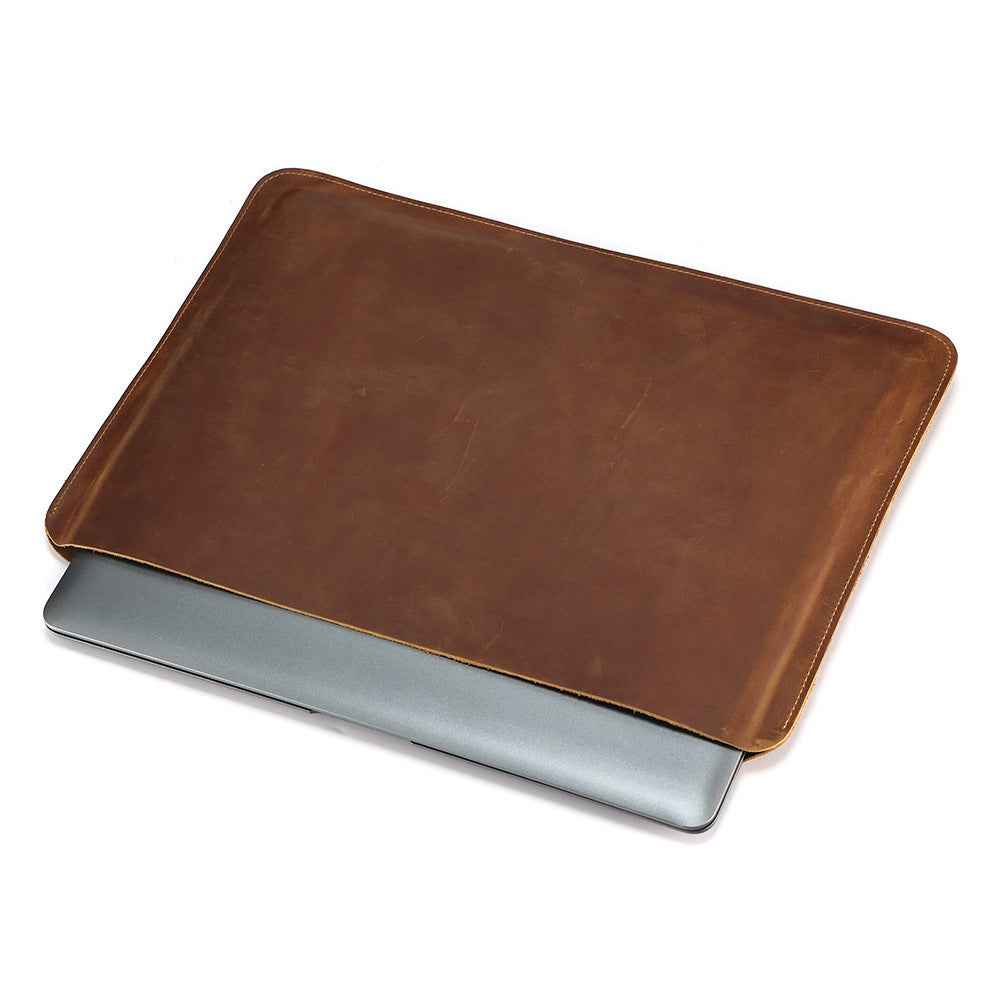 Computer Multi-functional Crazy Horse Leather Laptop Bag