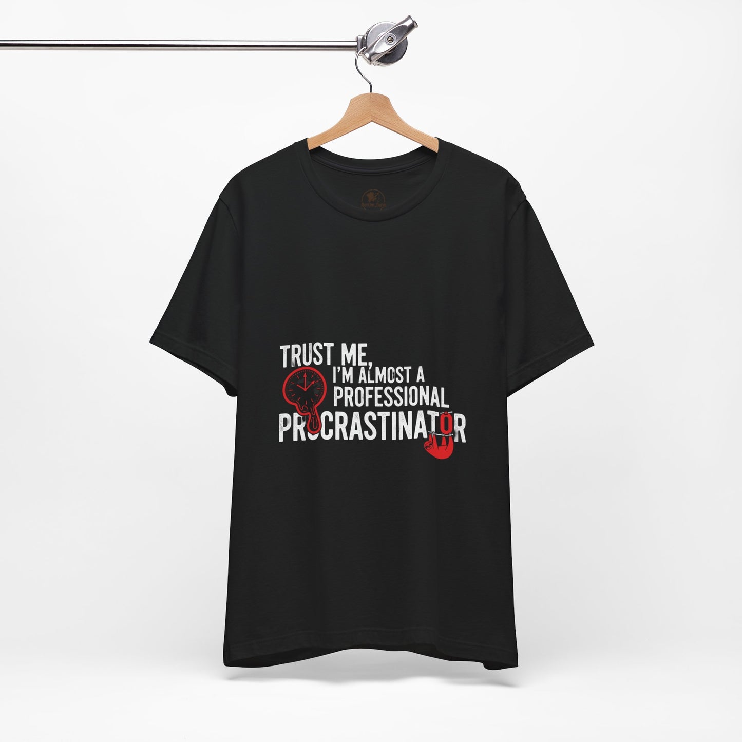 Funny Procrastinator T-Shirt | Humorous Gift for Students | Casual Unisex Graphic Tee - ArtOm_farm™ LEATHER