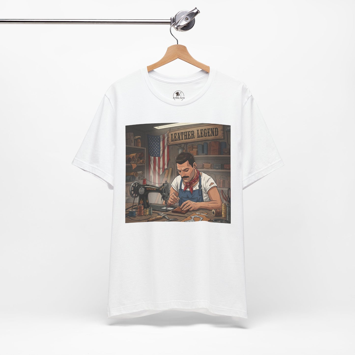 Leather Legend Graphic Tee - Artisan Vintage Style Shirt, Perfect Gift for Craftsmen and Father's Day - ArtOm_farm™ LEATHER