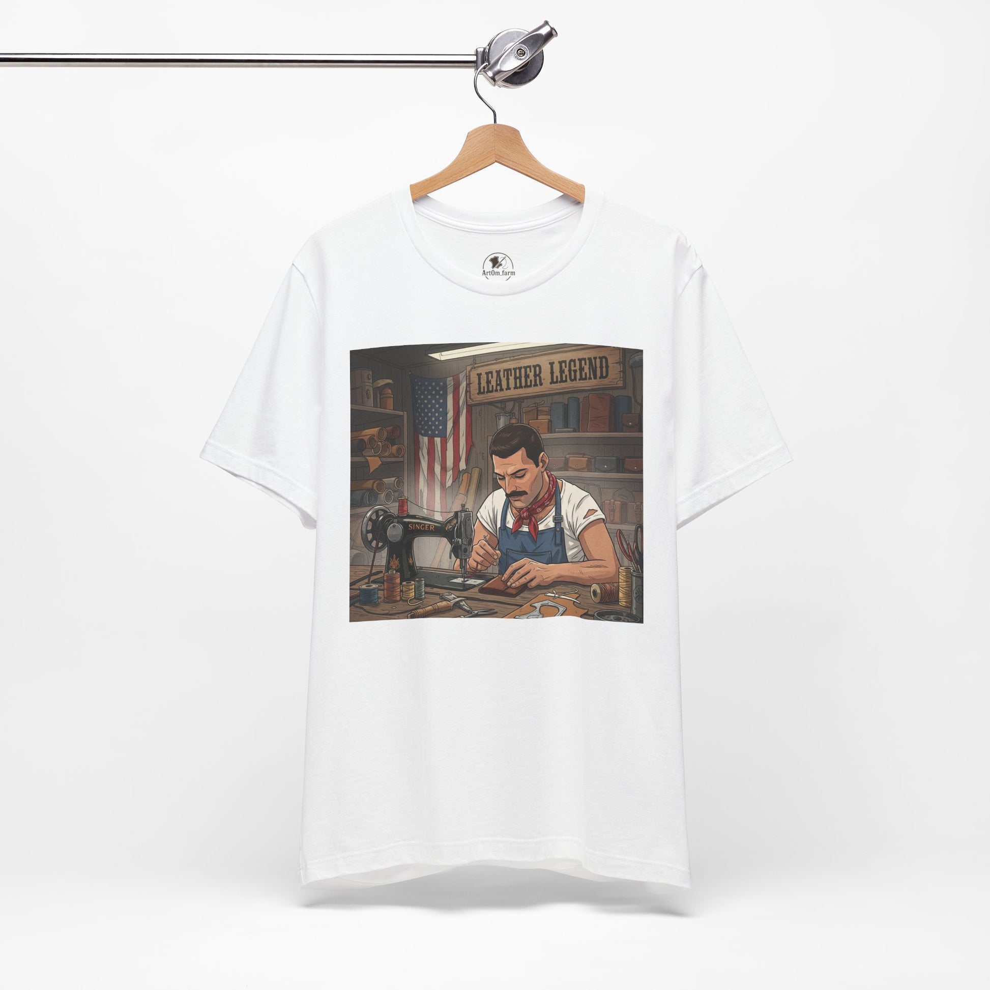 Leather Legend Graphic Tee - Artisan Vintage Style Shirt, Perfect Gift for Craftsmen and Father's Day - ArtOm_farm™ LEATHER