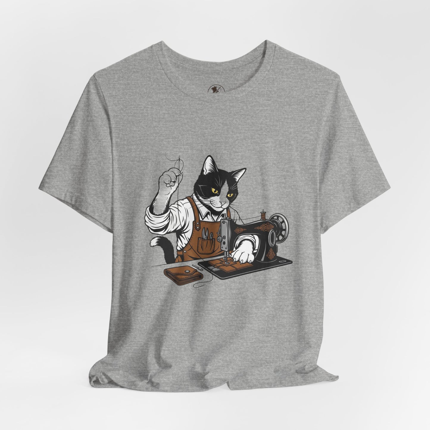 Crafty Cat Sewing Tee - Cute Cat Shirt for Crafters & Sewists, Perfect Gift for Cat Lovers