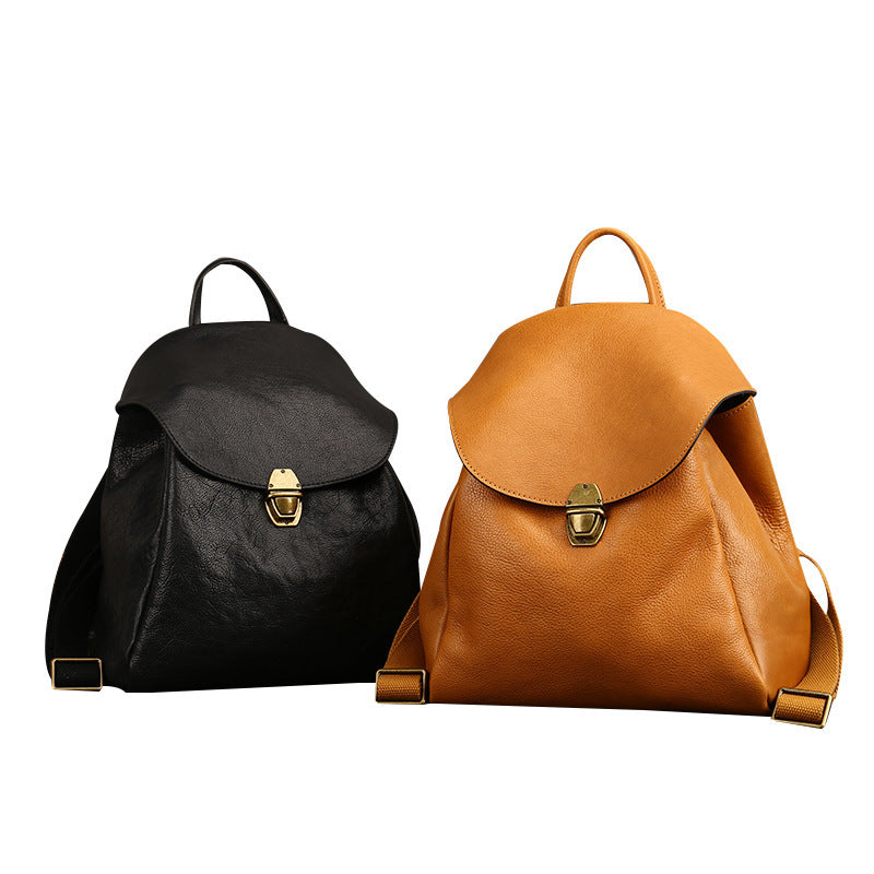 Women's Vintage Leather Backpack - Stylish Casual Backpack for Women - ArtOm_farm™ LEATHER 